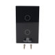 (ZigBee) Apagador switch inalámbrico ZigBee, control de 2 regresos de carga, 110V