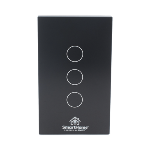(Wifi) Apagador switch inalámbrico WIFI, control de 3 regresos de carga, 110V