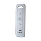 Control remoto 5 canales para motores de persiana Somfy con señal inalámbrica, instrucciones: sube, baja y detener, con posición favorita programada.