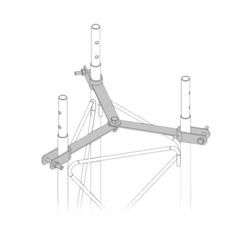 Brida para sujeción de retenida compatible con tramos STZ30, Galvanizado Electrolítico. Brida para sujeción de retenida compatible con tramos STZ30, Galvanizado Electrolítico.