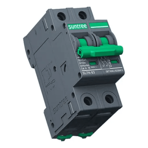 Protección Térmica/ Interruptor 2P, 20 A,  Corriente Directa  800 Vcc para Aplicación Fotovoltaica Montaje Riel DIN