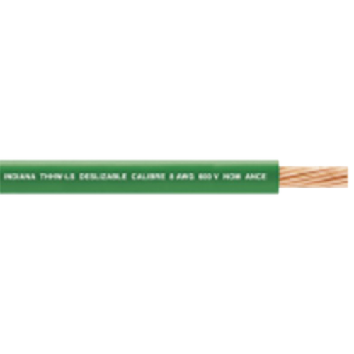 Cable Eléctrico 10 AWG Color Verde, Conductor de Cobre Suave Cableado. Aislamiento de PVC, Auto-Extinguible. Bobina de 100 Metros (328.08 Pies)