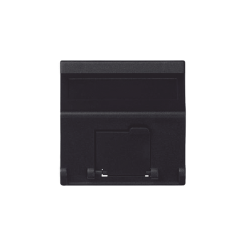 (K80MD64/14) Placa Voz y Datos Inclinada con Guardapolvo y Adaptador para RJ45 Keystone - Color Grafito