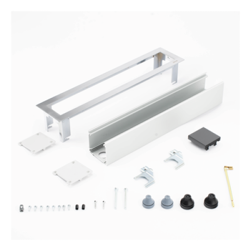 Caja Para Instalación en Escritorio para Voz, Datos o Contactos Eléctricos / Capacidad para 4 Módulos / Salida de Cables Posterior / Los Módulos se Adquieren Aparte / (KFC134/14CY)