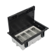 Caja Para Instalación en Piso Falso para Voz, Datos o Contactos Eléctricos / Capacidad para 4 Módulos / Espacio Embellecedor en la Tapa / Profundidad Ajustable de 90 a 120 mm (3.54 a 4.72 pulgadas) / Los Módulos se Adquieren Aparte / (SF410/14CY)