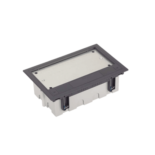 Caja Para Instalación en Piso Falso para Voz, Datos o Contactos Eléctricos / Capacidad para 4 Módulos / Espacio Embellecedor en la Tapa / Profundidad Ajustable de 90 a 120 mm (3.54 a 4.72 pulgadas) / Los Módulos se Adquieren Aparte / (SF410/14CY)