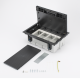 Caja Para Instalación en Piso Falso para Voz, Datos o Contactos Eléctricos / Capacidad para 4 Módulos / Espacio Embellecedor en la Tapa / Profundidad Ajustable de 90 a 120 mm (3.54 a 4.72 pulgadas) / Los Módulos se Adquieren Aparte / (SF410/14CY)