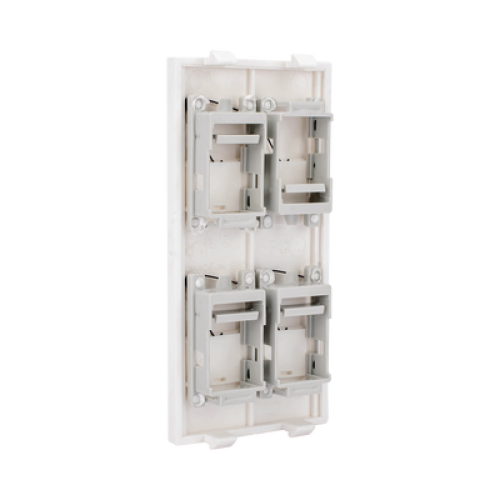 Placa Plana de Voz y Datos con Guardapolvo para 4 RJ45 / Color Blanco / 4 Puertos para Jacks Keystone / Compatible con Cajas de Pavimento SM-CPAV-2 y SM-CPAV-4 / Modelo S76C/9 Placa Plana de Voz y Datos con Guardapolvo para 4 RJ45 / Color Blanco / 4 Puertos para Jacks Keystone / Compatible con Cajas de Pavimento SM-CPAV-2 y SM-CPAV-4 / Modelo S76C/9