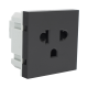 Módulo para Tomacorriente Euroamericano / Color Grafito / 45x45 mm (1.77 x 1.77 Pulgadas) / Compatible con Torres y Cajas para Escritorio de la Marca Simon