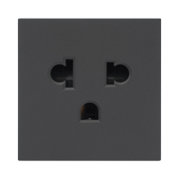 Módulo para Tomacorriente Euroamericano / Color Grafito / 45x45 mm (1.77 x 1.77 Pulgadas) / Compatible con Torres y Cajas para Escritorio de la Marca Simon