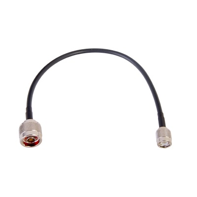Jumper de 30 cm (11.81 pulgadas) Fabricado con Cable RG-58U-SYS, Conector N y Conector TNC en el Otro Extremo
