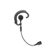 Auricular de gancho para el oído (RESPONDER) con cable de fibra trenzada y conector SNAP. Requiere micrófono de solapa de 1 o 2 hilos de la Serie SNAP.