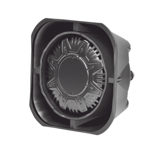 Bocina Compacta de Uso Rudo, 100 Watts de Potencia, Ideal Para Vehículos de Encubierto, Montaje Universal, 11 Ohms de Impedancia
