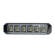 Luz Auxiliar de 18 LED, SAE, Tricolor, Bisel Negro, Rojo/Blanco/Ambar, Lente Transparente