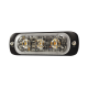 Luz Auxiliar de 3 LED, Azul, SAE, 12-24 Vcd, Lente transparente