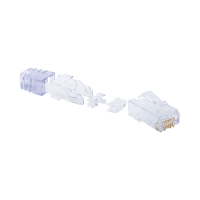Plug RJ45 Cat6 de 5 Piezas, Para Cable UTP de Calibre 23-24 AWG, Chapado en Oro de 50 Micras, Paquete de 100 Piezas Plug RJ45 Cat6 de 5 Piezas, Para Cable UTP de Calibre 23-24 AWG, Chapado en Oro de 50 Micras, Paquete de 100 Piezas