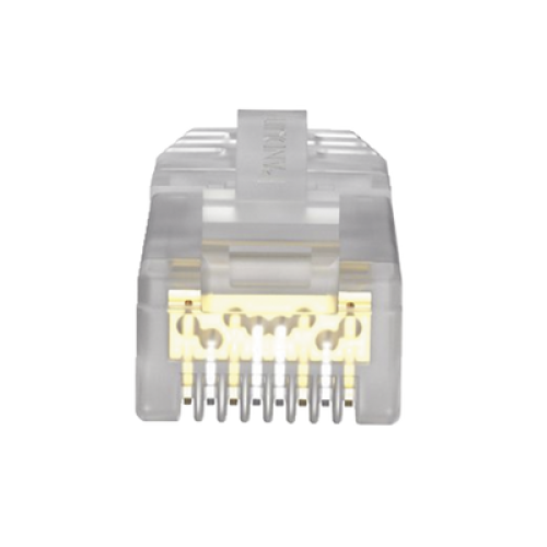 Plug RJ45 Cat6A, Para Cable UTP de Calibre 23-24 AWG, Chapado en Oro de 50 Micras, Paquete de 100 Piezas