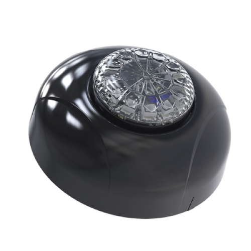 Estrobo Oculto de 12 LED, Brida negra, 12 Vcd, Clara, Lente transparente