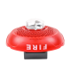 Bocina con Lámpara Estroboscópica, Montaje en Techo, Color Rojo, Nuevo Diseño Moderno y Elegante y Menor Consumo de Corriente