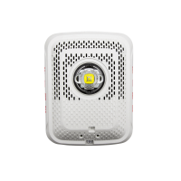 Bocina con Lámpara Estroboscópica, Montaje en Pared, Color Rojo, Nuevo Diseño Moderno y Elegante y Menor Consumo de Corriente