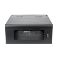 Gabinete de Pared con Puerta de Cristal Templado, 635mm de Profundidad, 4U Rack de 19'', Acero Reforzado