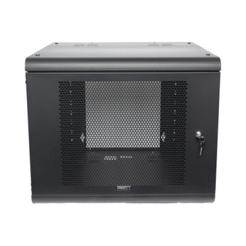 Gabinete de Pared con Puerta Perforada, 635mm de Profundidad, 9U Rack de 19 in, Acero Reforzado