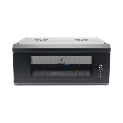 Gabinete de Pared con Puerta de Cristal Templado, 635mm de Profundidad, 4U Rack de 19'', Acero Reforzado Gabinete de Pared con Puerta de Cristal Templado, 635mm de Profundidad, 4U Rack de 19'', Acero Reforzado