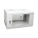 Gabinete de Pared de 6U con Puerta de Cristal Templado, 455 mm de Profundidad Total, Rack de 19'', Acero Reforzado Color Gris Mate