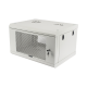 Gabinete de Pared de 6U con Puerta Perforada, 455 mm de Profundidad Total, Rack de 19'', Acero Reforzado Color Gris Mate