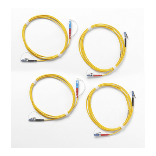 Kit de Cables de Referencia de Comprobación Monomodo CertiFiber Pro, Para Fibras con Conectores LC (2 SC/LC Metálico, 2 LC/LC Metálico), de 2 Metros (6.56 Pies)