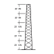 Torre especial Autosoportada Robusta de 30 m. Con 5 m de Ancho en Cara de Base. Linea SSV HEAVY DUTY Torre especial Autosoportada Robusta de 30 m. Con 5 m de Ancho en Cara de Base. Linea SSV HEAVY DUTY