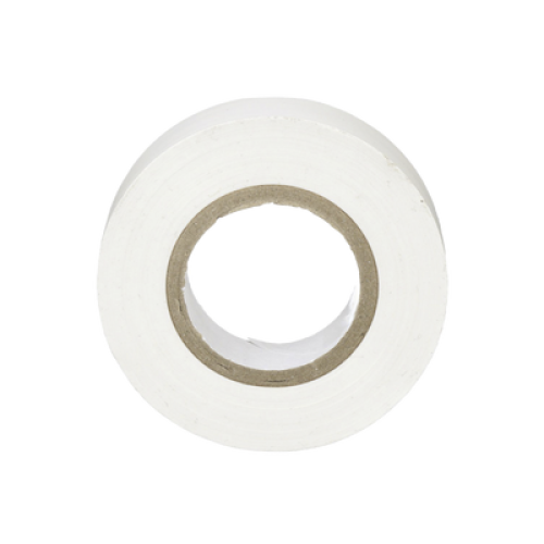 Cinta Eléctrica STRONGHOLD para Aislar, de PVC, Uso General Reparación y Mantenimiento, Grosor de 0.18mm (7 mil), Ancho de 19mm, y 20.12m de Largo, Color Blanco