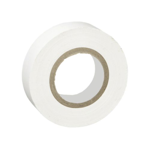 Cinta Eléctrica STRONGHOLD para Aislar, de PVC, Uso General Reparación y Mantenimiento, Grosor de 0.18mm (7 mil), Ancho de 19mm, y 20.12m de Largo, Color Blanco
