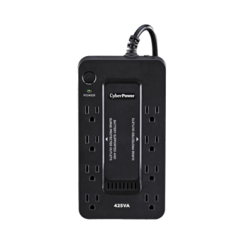 UPS de 425 VA/255 W, Topología Standby, Entrada 120 Vca NEMA 5-15P, Tipo Gabinete Compacto, Con 8 Tomas NEMA 5-15R
