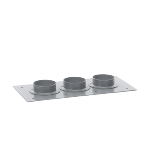 Placa Pasamuros con Capacidad de 3 Botas de 4 Placa Pasamuros con Capacidad de 3 Botas de 4