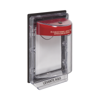 Cubierta Protectora Serie Stopper II® De Policarbonato, Con Alarma, Montaje en Superficie, Interior/Exterior, Etiqueta en Español