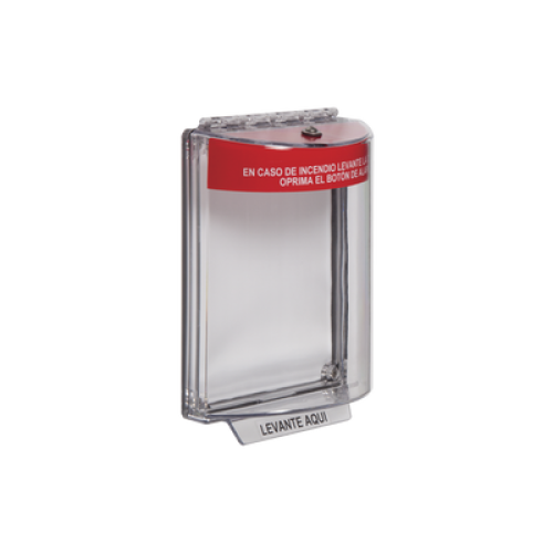 Cubierta Transparente Serie Universal Stopper®, Texto De Incendio En Español 