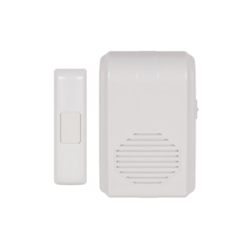 Timbre Inalámbrico Para Puerta Con 10 Tonos, Hasta 150m Linea de Vista, Con Receptor Inalámbrico Incluido, 110Vca 