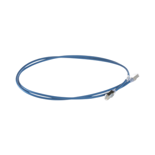 Patch Cord Cat6A, Diametro Reducido 28 AWG, Blindado S/FTP, CM/LS0H, 1.5 Metros (4.92 Pies), Color Azul