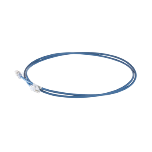 Patch Cord Cat6A, Diametro Reducido 28 AWG, Blindado S/FTP, CM/LS0H, 1.5 Metros (4.92 Pies), Color Azul