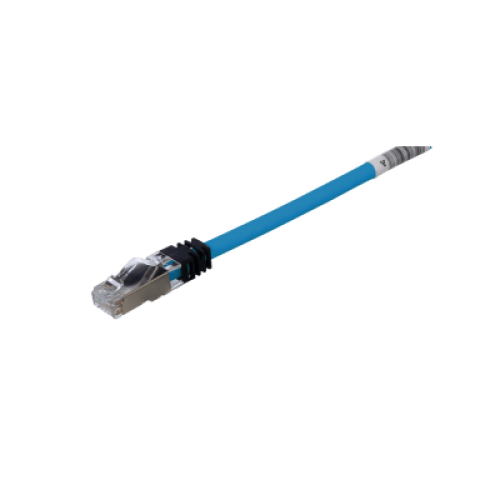 Patch Cord Cat6A, Blindado S/FTP, CM/LS0H, 0.5 Metros, Color Azul
