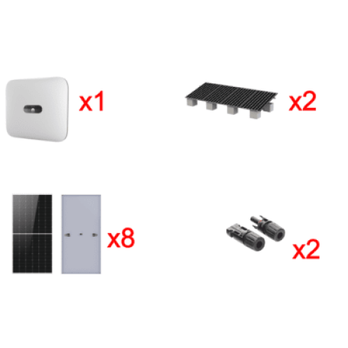 Kit Solar Interconexion  / 5kW  220Vca / Inversor HUWAEI / Montaje Incluido  