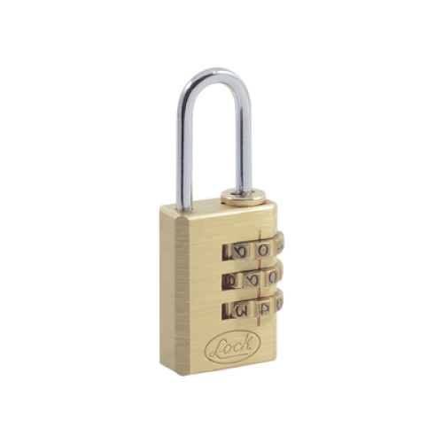 Candado de Latón de Combinación Maletero Programable/ Medida 20 mm / Nivel de seguridad 3 / Discos Programables.
