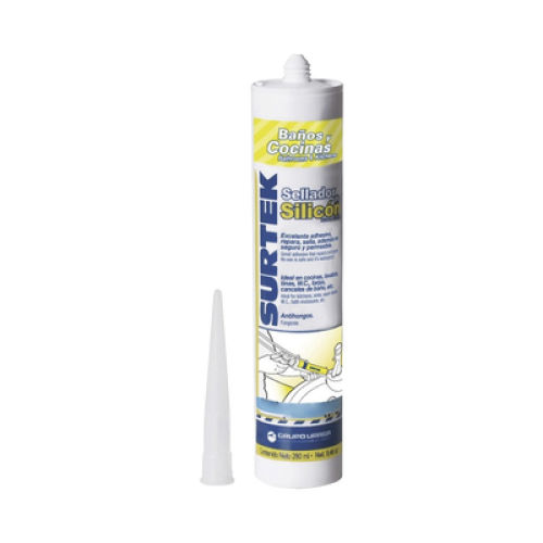 Silicón Para Baños y Cocinas /Color Blanco / Contenido 280 ml. Silicón Para Baños y Cocinas /Color Blanco / Contenido 280 ml.