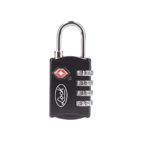 Candado de Combinación Maletero Negro TSA / Medida 30 mm/ / Nivel de seguridad 3 / Discos Programables.