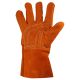 Guantes de Carnaza Largo/ Refuerzo en Palma / Resistente a Abrasión y Temperaturas Moderadas.