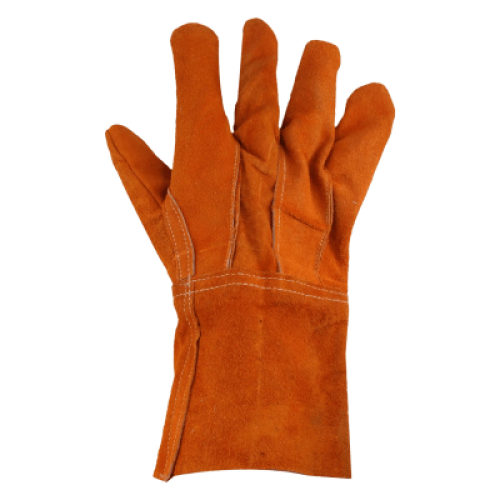 Guantes de Carnaza Largo/ Refuerzo en Palma / Resistente a Abrasión y Temperaturas Moderadas.