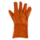 Guantes de Carnaza Largo/ Refuerzo en Palma / Resistente a Abrasión y Temperaturas Moderadas.