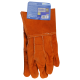 Guantes de Carnaza Largo/ Refuerzo en Palma / Resistente a Abrasión y Temperaturas Moderadas.