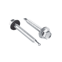 Tornillo - Pija cabeza hexagonal con rondana y punta de broca  #14 x 2